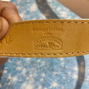 28 inch Leather Belt. White.